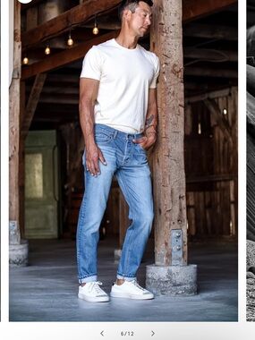 Wies Made Light Blue Men’s Straight Jeans - Classic Everyday Style 36x32.5